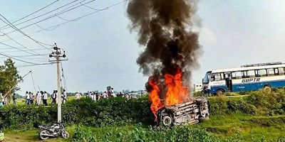 लखीमपुर खीरी कांड: आशीष मिश्रा के जमानत पर नाराज भाकियू कार्यकर्ता, फूंका सीएम योगी आदित्यनाथ का पुतला